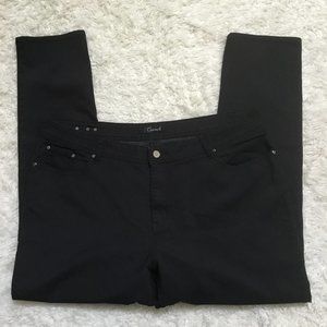 CRUNCH Plus Size Jeans High Rise Super Stretchy Skinny Women's Blk 22